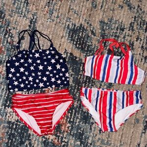Cat and Jack girls bathing suit bundle sz8